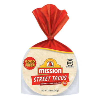 Mission Tortillas Corn Street Tacos Bag 24 Count - 12.6 Oz