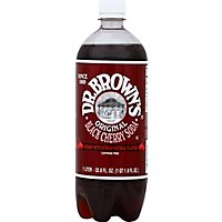 Dr Browns Black Cherry Soda - 33.8 Fl. Oz. - Image 2