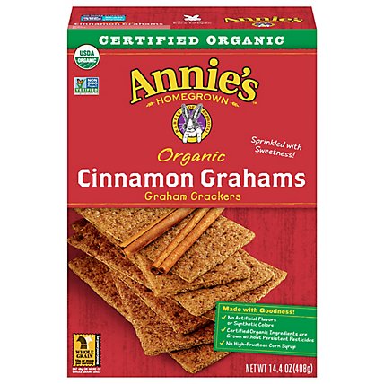 Annies Homegrown Crackers Organic Grahams Cinnamon - 14.4 Oz - Image 3