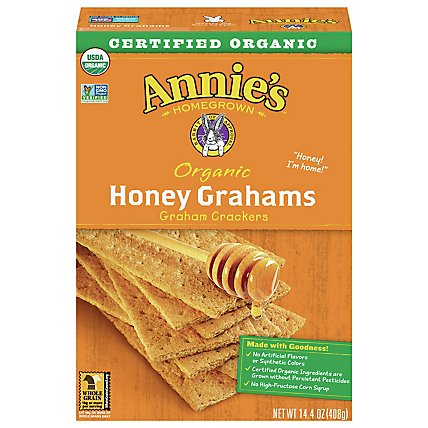 Annies Homegrown Crackers Organic Grahams - 14.4 Oz - Image 1