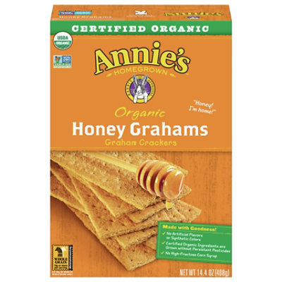 Annies Homegrown Crackers Organic Grahams - 14.4 Oz