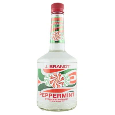 J Brandt Liqueur Schnapps Peppermint 30 Proof - 750 Ml