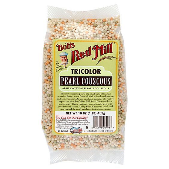 Bobs Red Mill Couscous Tri Color Pearl - 16 Oz
