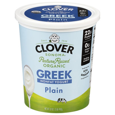 Clover Organic Nf Greek Plain Yogurt - 32 Oz - Image 2