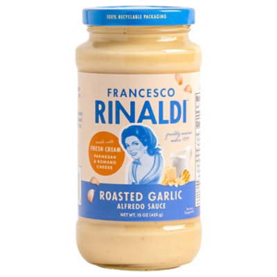 Francesco Rinaldi Pasta Sauce Alfredo Roasted Garlic - 15 Oz - albertsons