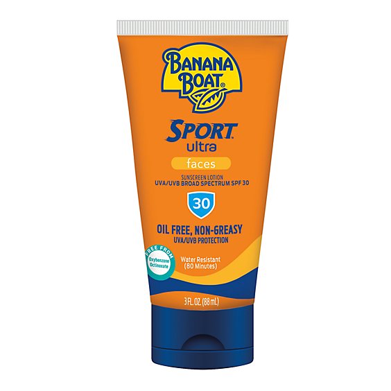 Banana Boat Ultra Sport Faces SPF 30 Sunscreen Lotion - 3 Oz