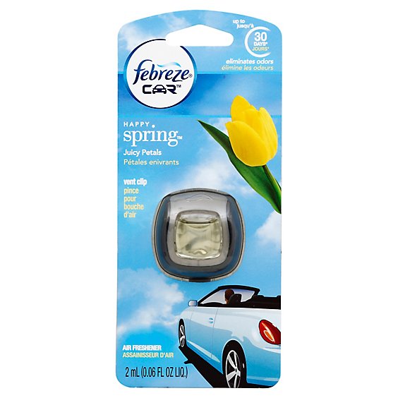 Febreze CAR Air Freshener Vent Clip Happy Spring - 0.06 Fl. Oz.