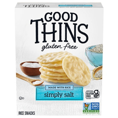GOOD THiNS Crackers Rice Simply Salt Gluten Free - 3.5 Oz