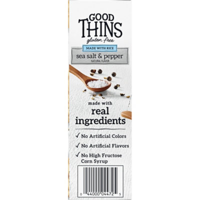 Good Thins Sea Salt & Pepper Rice Snacks Gluten Free Crackers - 3.5 Oz - Image 2