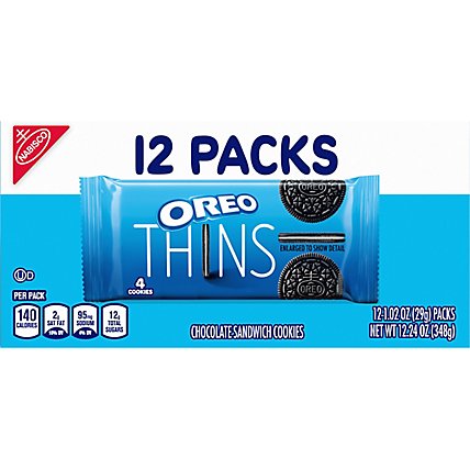 OREO Cookies Sandwich Chocolate Thins Multipack - 12-1.02 Oz - Image 6