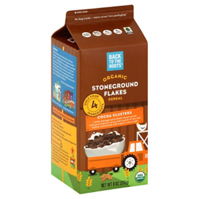 Back to the Roots Organic Cereal Stoneground Flakes Cocoa Clusters - 9 Oz - Image 1