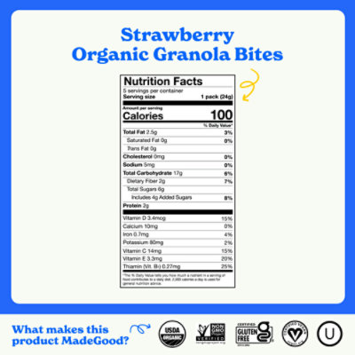 MadeGood Organic Strawberry Granola Minis - 4.25 Oz - Image 2