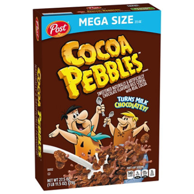 Post Cocoa PEBBLES Gluten Free Kids Snacks Breakfast Cereal Extra Large Box - 27.5 Oz - Image 1