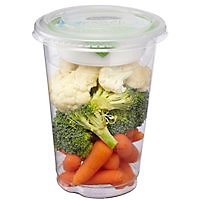 Fresh Cut Broccoli Cauliflower & Carrots With Dip - 12 Oz (160 Cal) - Image 1