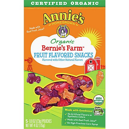 Annies Homegrown Bernies Farm Fruit Snacks Organic - 5 Count - Image 6