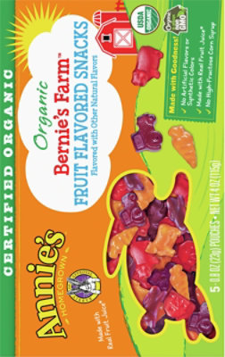 Annies Homegrown Bernies Farm Fruit Snacks Organic - 5 Count - Image 6