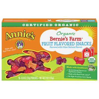 Annies Homegrown Bernies Farm Fruit Snacks Organic - 5 Count