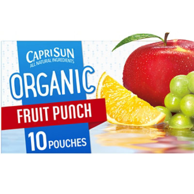 Capri Sun Organic Fruit Punch Naturally Flavored Juice Drink Blend - 10 - 6 Fl. Oz. - Image 1