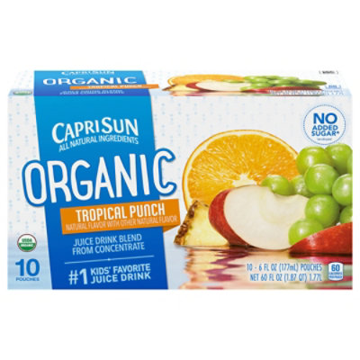 Capri Sun Tropical Punch Organic - 10-6 Fl. Oz.