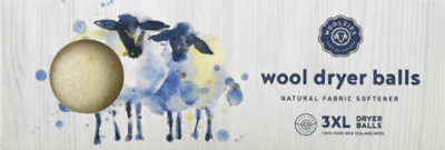 Woolzies Fabric Softener Dryer Balls Natural for Small Loads Hypoallergenic Box - 3 Count - Image 2