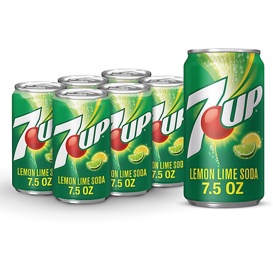 7UP Lemon Lime Soda In Can - 6-7.5 Fl. Oz.