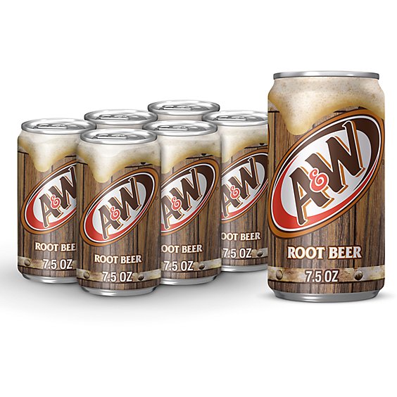 A&W Root Beer Soda In Can - 6-7.5 Fl. Oz.