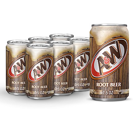 A&W Root Beer Soda In Can - 6-7.5 Fl. Oz. - Image 1