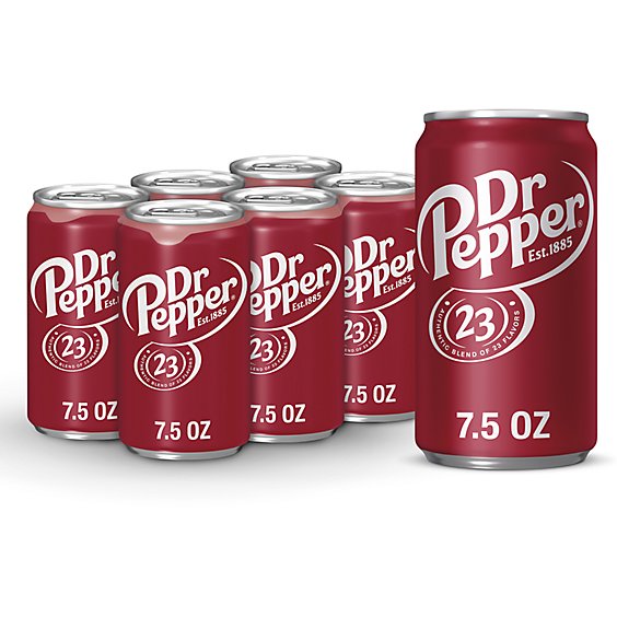 Dr Pepper Soda In Can - 6-7.5 Fl. Oz.