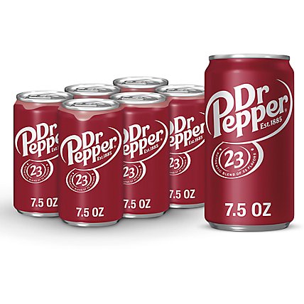 Dr Pepper Soda In Can - 6-7.5 Fl. Oz. - Image 1