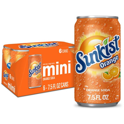 Sunkist Orange Soda In Can - 6-7.5 Fl. Oz.