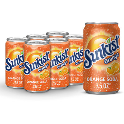 Sunkist Soda Orange In Can - 6-7.5 Fl. Oz.
