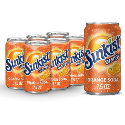 Sunkist Soda Orange In Can - 6-7.5 Fl. Oz.