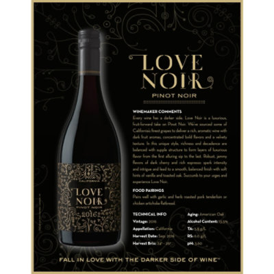 Love Noir Pinot Noir Red Wine - 750 Ml - Image 2