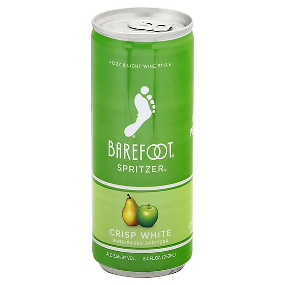 Barefoot Spritzer Crisp White Wine Can - 250 Ml