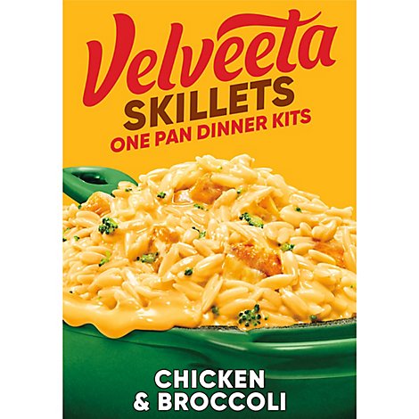 Kraft Velveeta Skillets Dinner Kit Cheesy Chicken And Broccoli Box - 13.6 Oz
