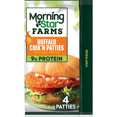 MorningStar Farms Meatless Chicken Patties Plant Based Protein Vegan ...