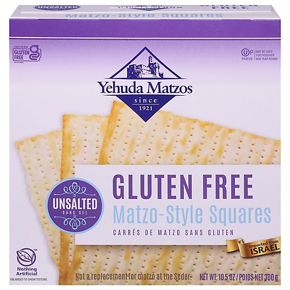 Yehuda Matzo-Gluten Free-Unsalted - 10.5 Oz