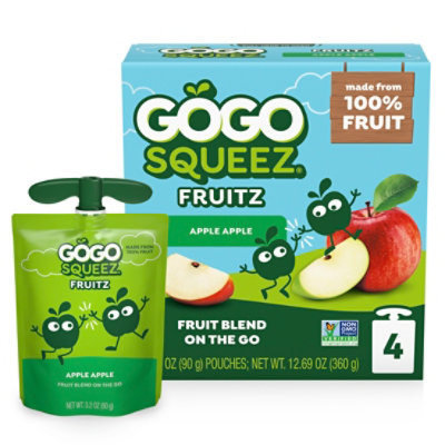 GoGo squeeZ Applesauce Apple Apple - 4-3.2 Oz