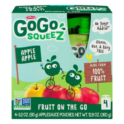 GoGo squeeZ Applesauce Apple Apple - 4-3.2 Oz - Image 3