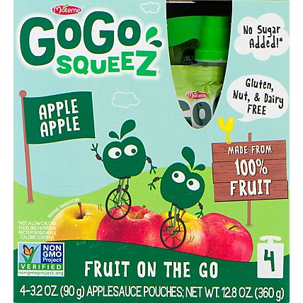 GoGo squeeZ Applesauce Apple Apple - 4-3.2 Oz - Image 2