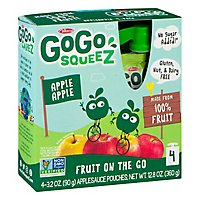 GoGo squeeZ Applesauce Apple Apple - 4-3.2 Oz - Image 1