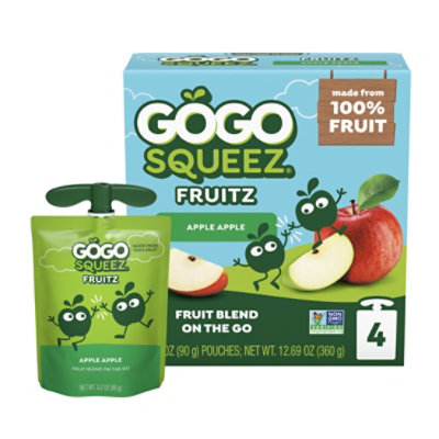 GoGo squeeZ Applesauce Apple Apple - 4-3.2 Oz - Image 2