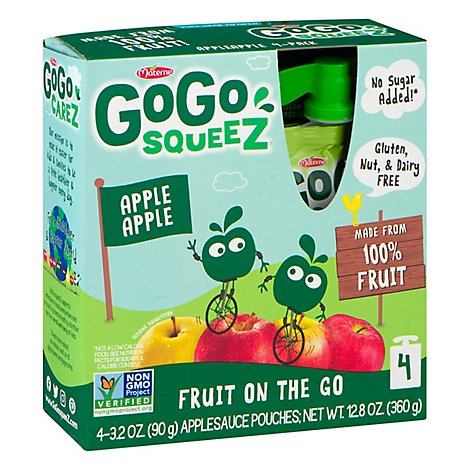 GoGo squeeZ Applesauce Apple Apple - 4-3.2 Oz
