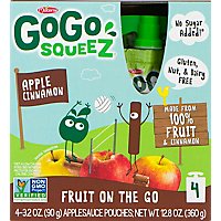 GoGo squeeZ Applesauce Apple Cinnamon - 4-3.2 Oz - Image 2