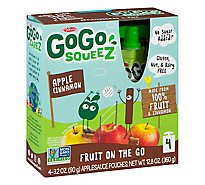 GoGo squeeZ Applesauce Apple Cinnamon - 4-3.2 Oz