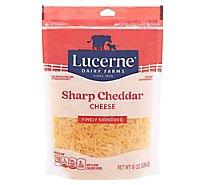 Lucerne Cheese Finely Shredded Sharp Cheddar - 8 Oz