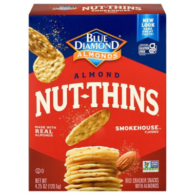 Blue Diamond Nut Thins Cracker Snacks Almond Nut & Rice Smokehouse - 4.25 Oz - Image 3