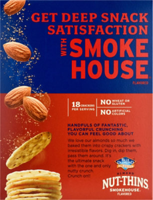 Blue Diamond Nut Thins Cracker Snacks Almond Nut & Rice Smokehouse - 4.25 Oz - Image 6