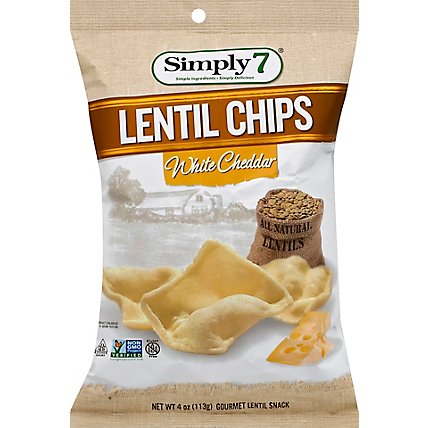 Simply 7 Lentil Chips White Cheddar - 4 Oz - Image 2