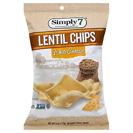 Simply 7 Lentil Chips White Cheddar - 4 Oz - Image 1